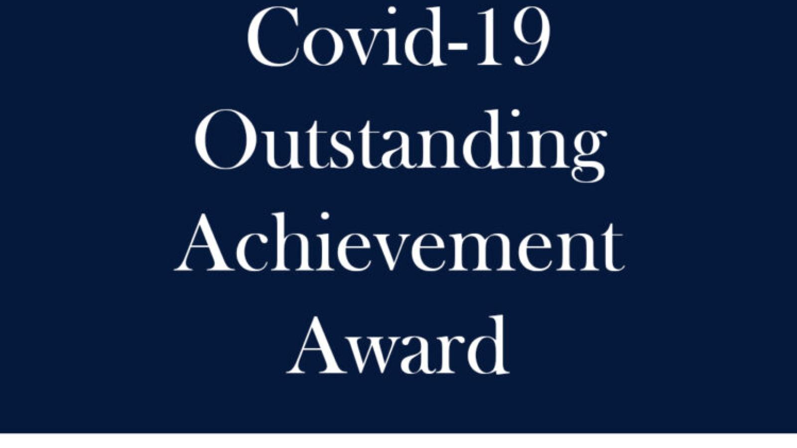 Covid19 Outstanding Achievement Award