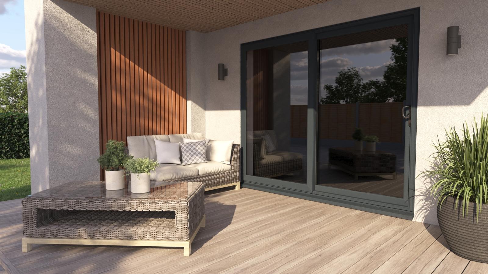 Rapt foiled decking CGI