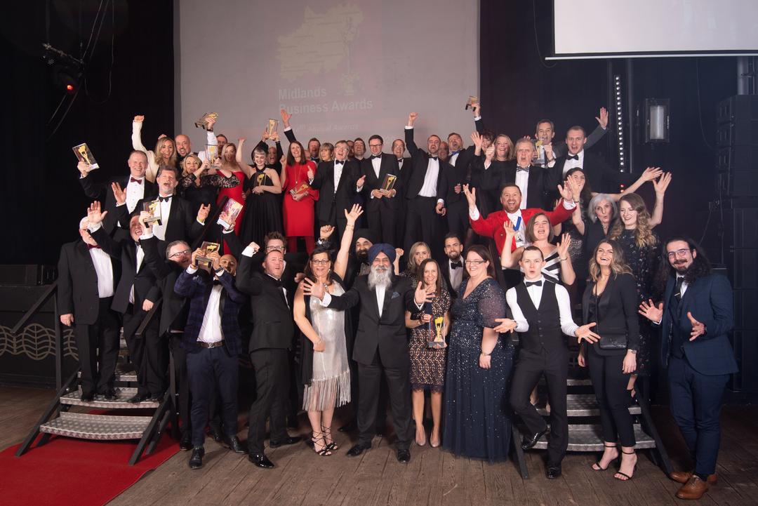 Group photo of winners at Midlands Business Awards 2020