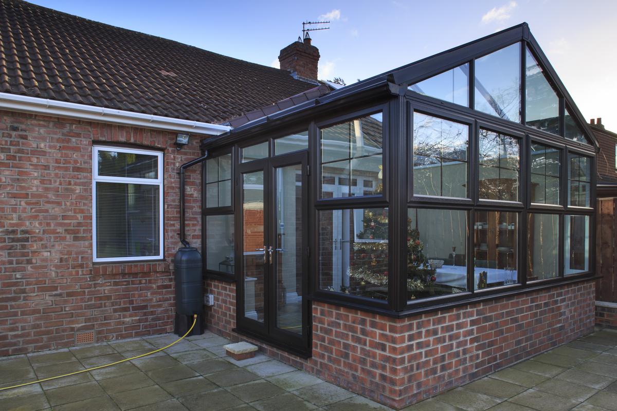 Rosewood coloured conservatory