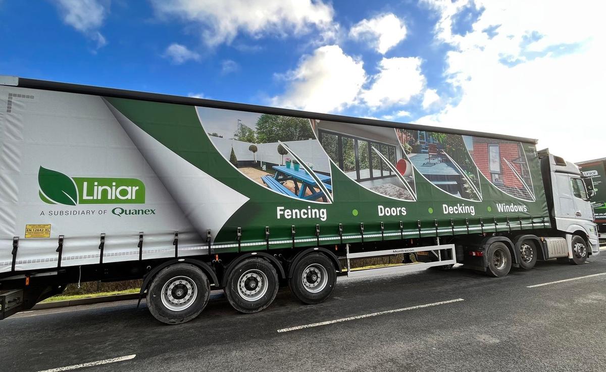 Side view of a Liniar artic lorry