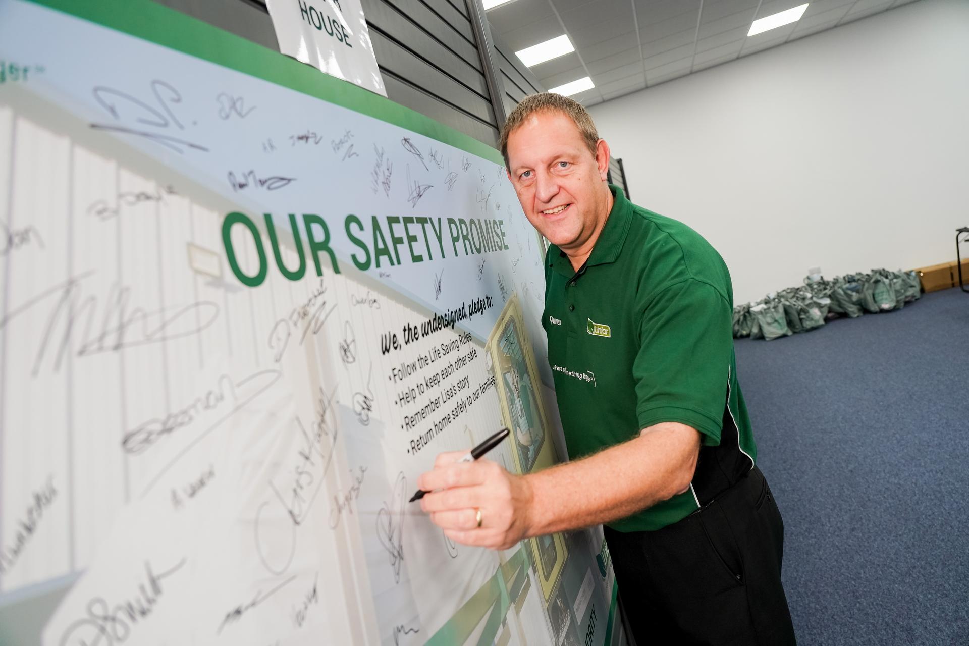 Martin signs safety promise