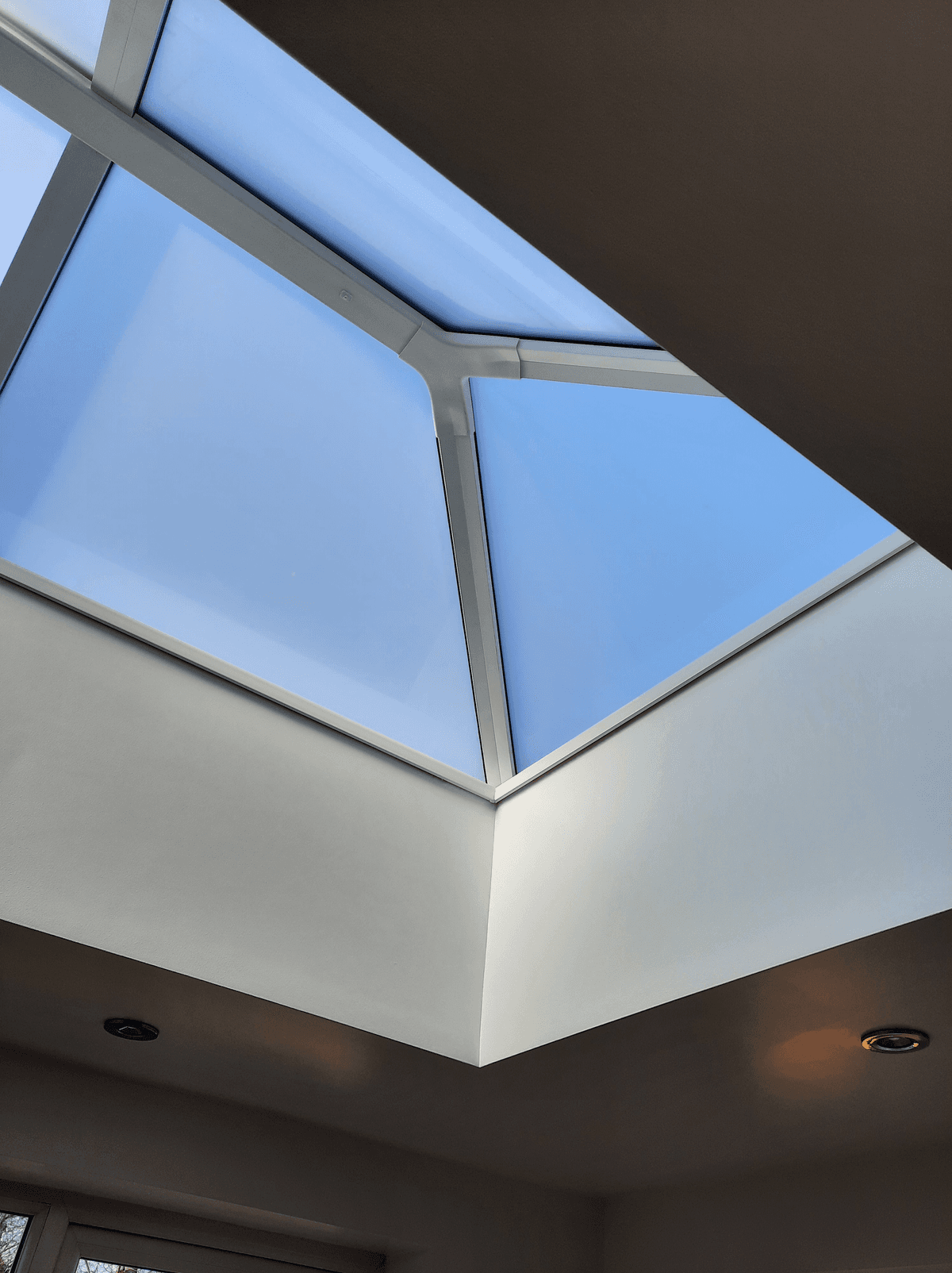 Elevate roof with frosted glass