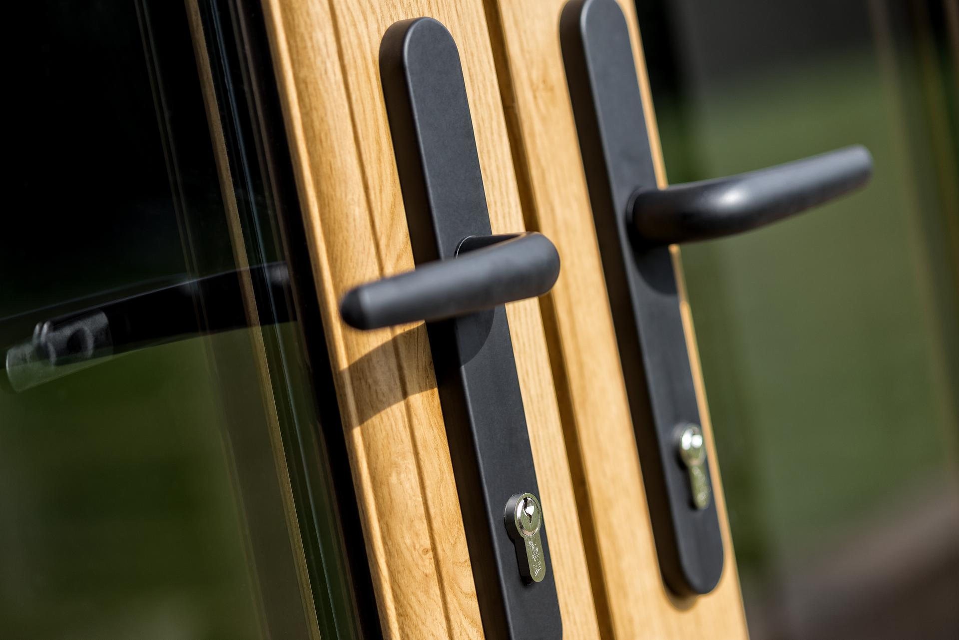 Irish Oak French Doors close up