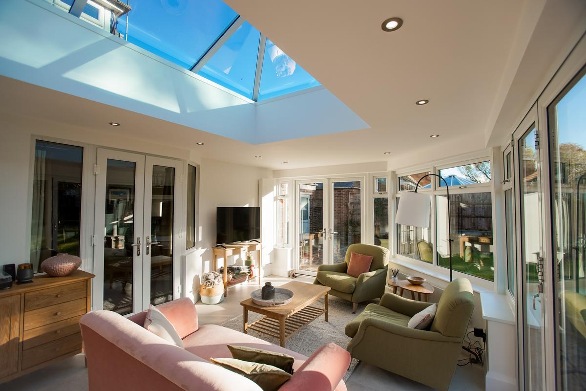 Liniar Elevate lantern roof internal view