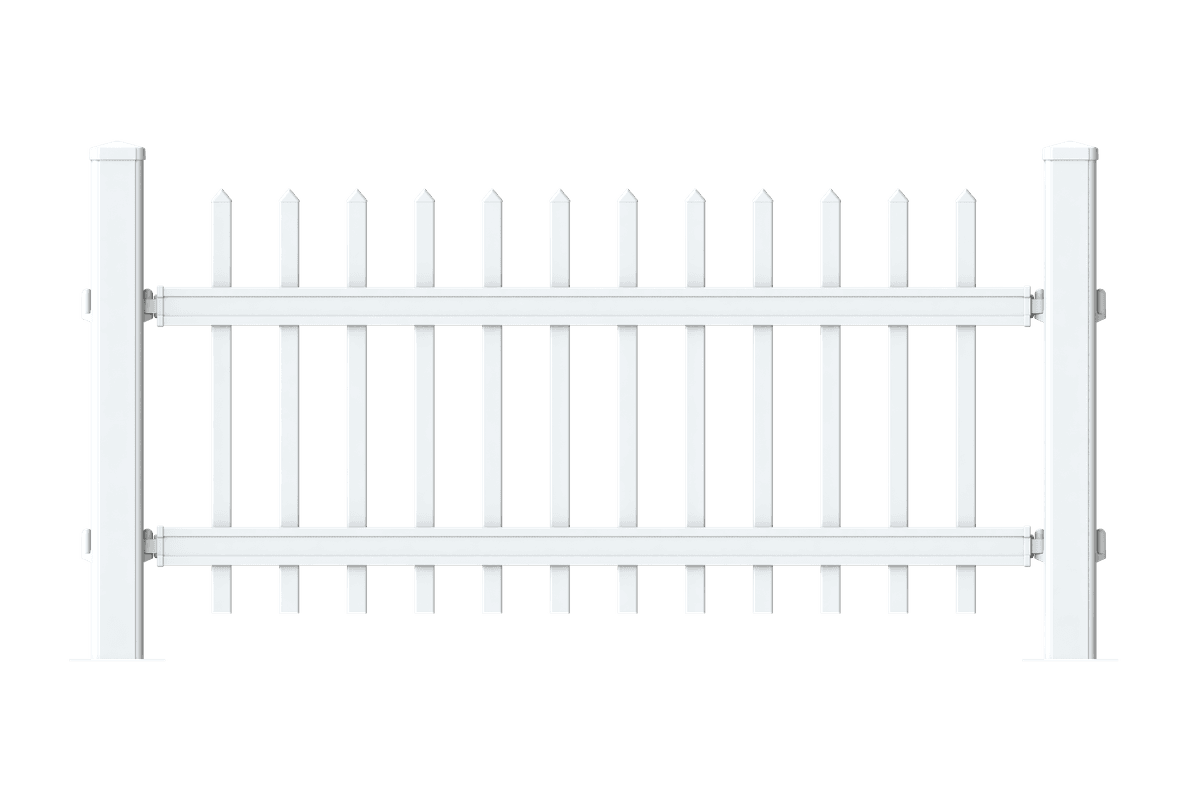 Liniar picket fencing white