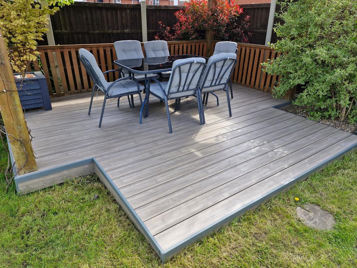 Rapt foil-wrapped decking by Liniar