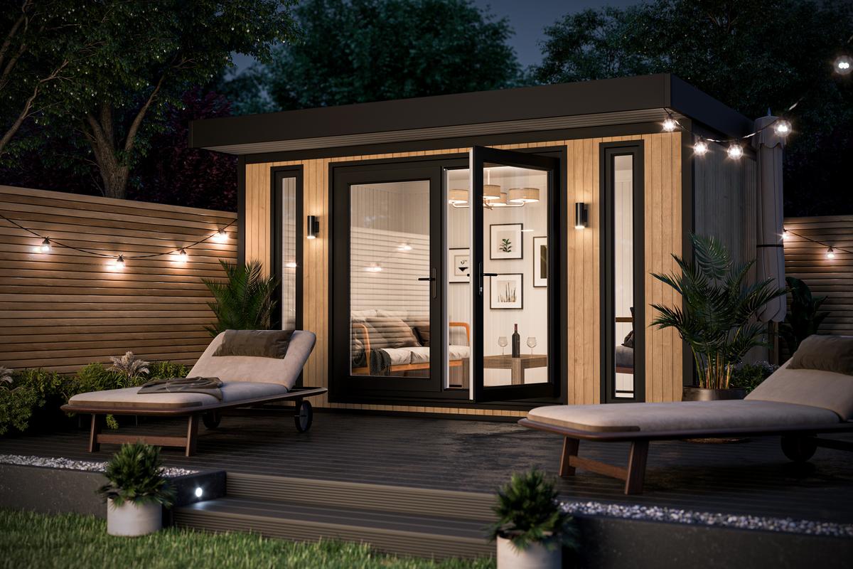 Spaces garden room night time external